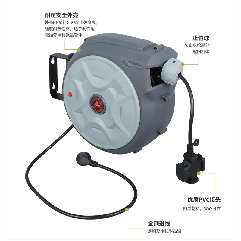 Le fabricant fournit une bobine de tambour électrique télescopique automatique, une bobine de fil de réparation automobile, un réparateur de tuyaux, une réparation automobile, un tambour électrique