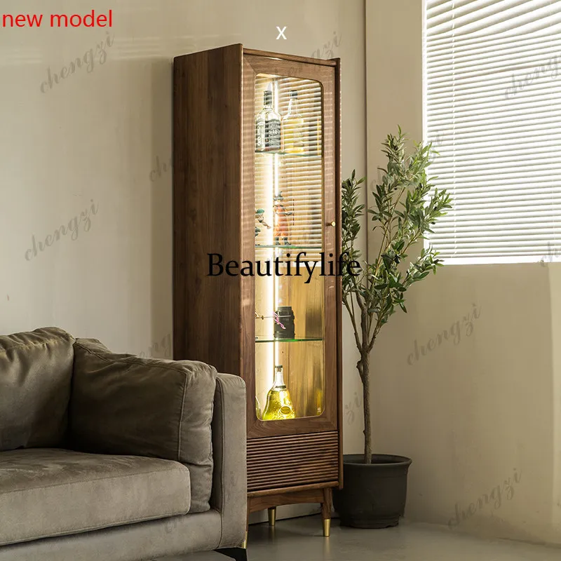 DD182Display, glass locker, ceramic tea set display, living room storage side cabinet