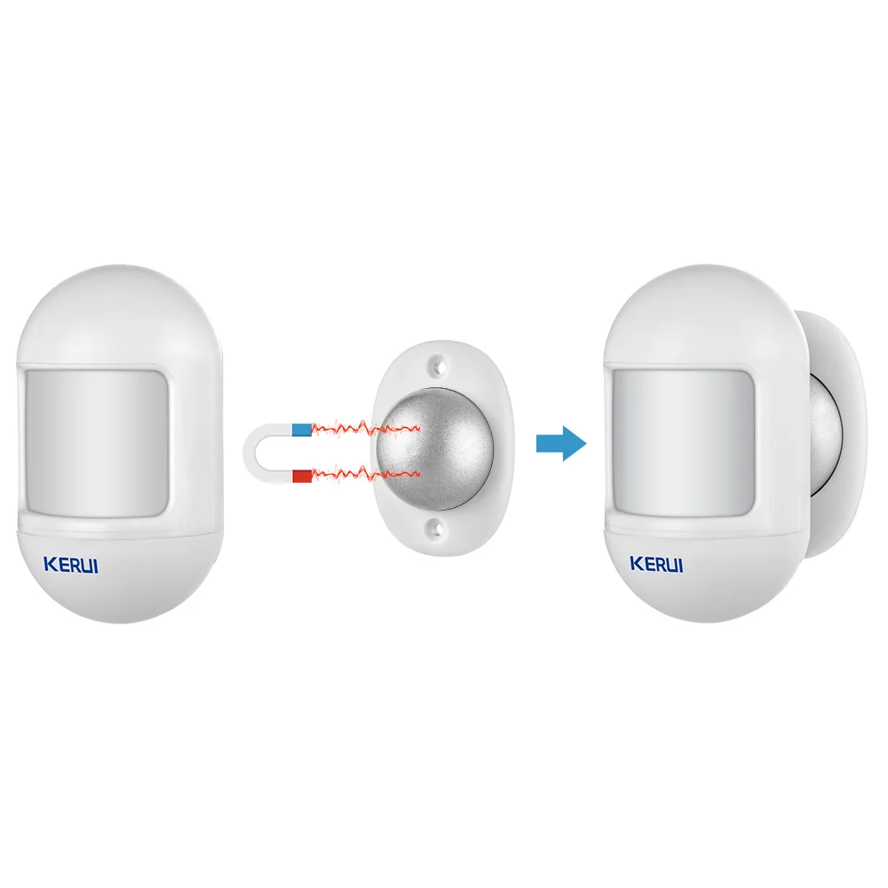 KERUI P831 Wireless Mini Home Security System with Automatic Movable Angle PIR Infrared Motion Detection for W181 W184 W204