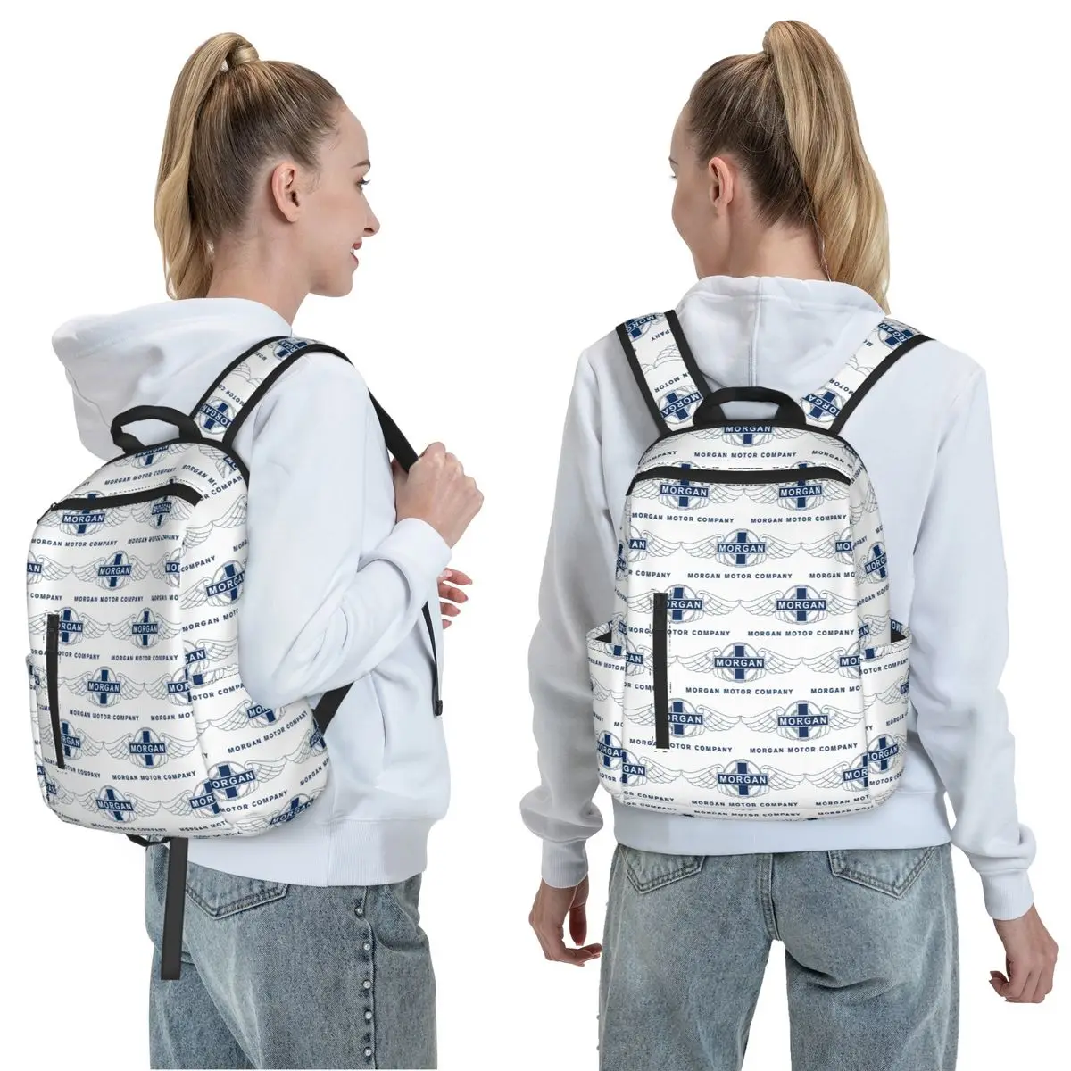 Morgan Motor Car Company Backpack Daypack Large Capacity Children BookBag School Bag Shoulder Bags for Men Women
