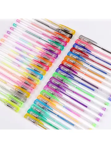 100/5Pcs Gel Pen Set 100 Colored Gel Pens for Coloring Books Drawing Doodle Crafts Scrapbooks Journaling Planner School Supplies