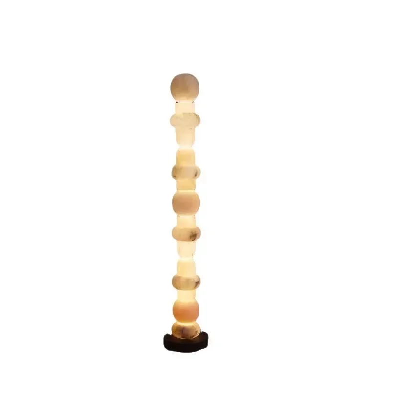 

Natural snowflake marble floor lamp