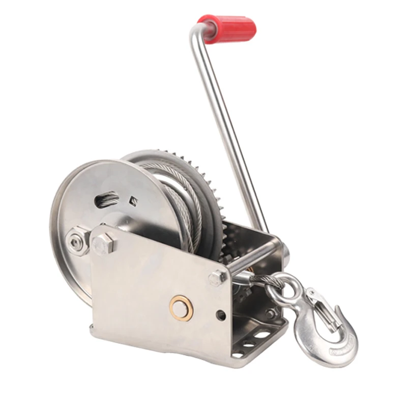 

304 stainless steel manual winch 1200 lbs 800LBS hand winch winch up and down two-way self-locking crane