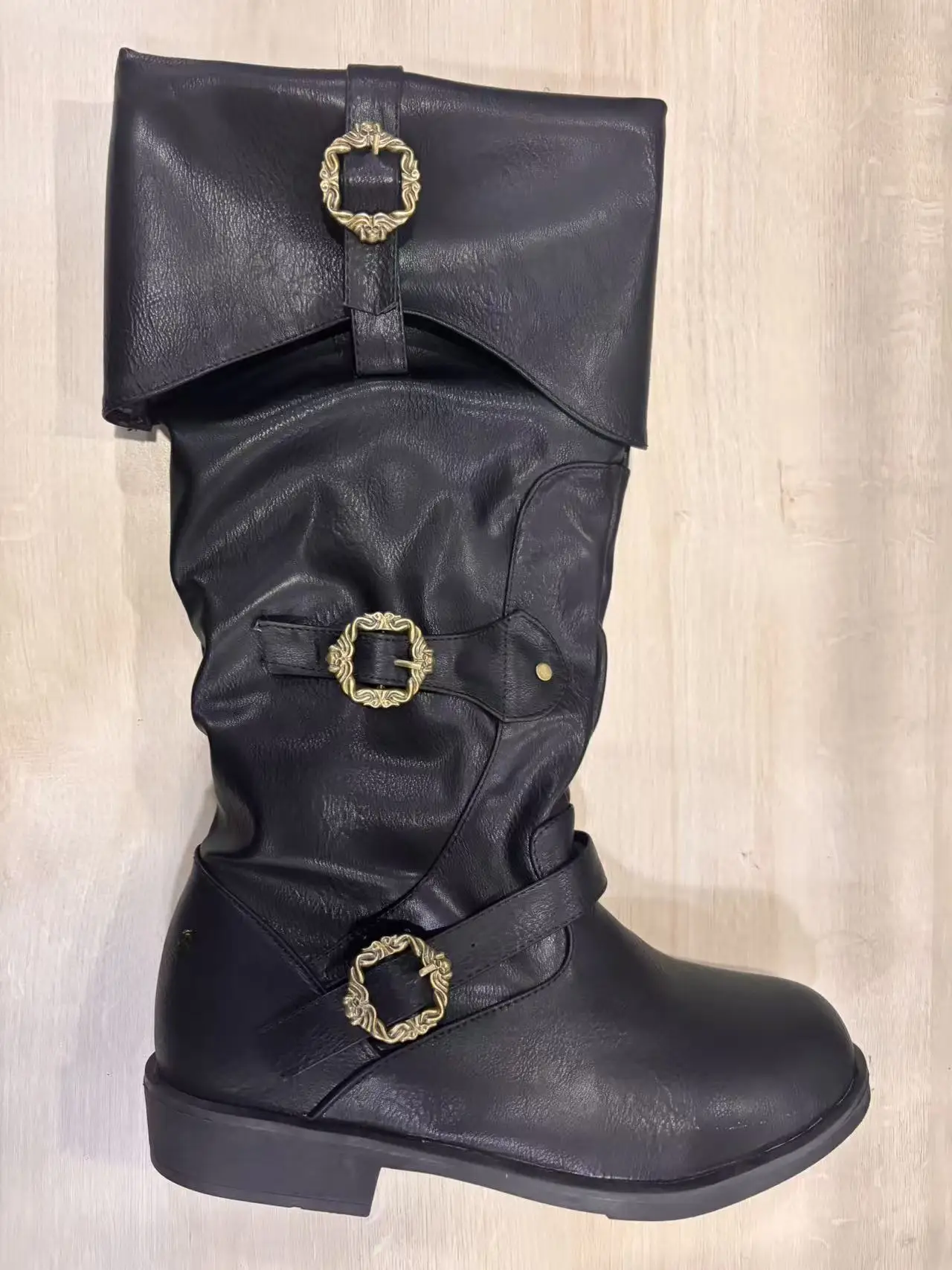 Bottes de Pirate rétro pour hommes et femmes, style médiéval nordique Viking, Steampunk, longues, Cosplay, Disfraz, fête de carnaval d'halloween