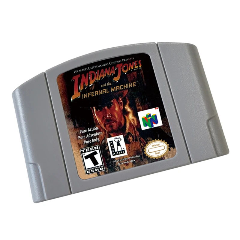 Indiana Jones and the Infernal Machine64 Bit  Video Game Cartridge For US And EU Version Game Console