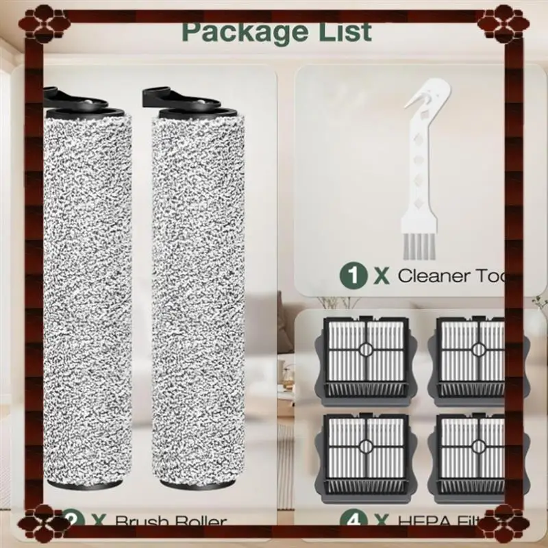 24-часовой валик для доставки и набор фильтров HEPA Беспроводной пылесос 2 щетки валика + 4 вакуумных фильтра HEPA