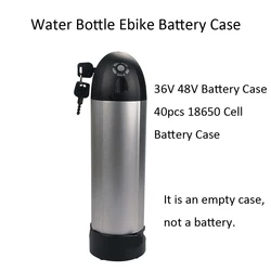 36V 48V Down Tube Ebike Battery Box Water Bottle Empty Battery Case 40pcs 18650 Cell Holder