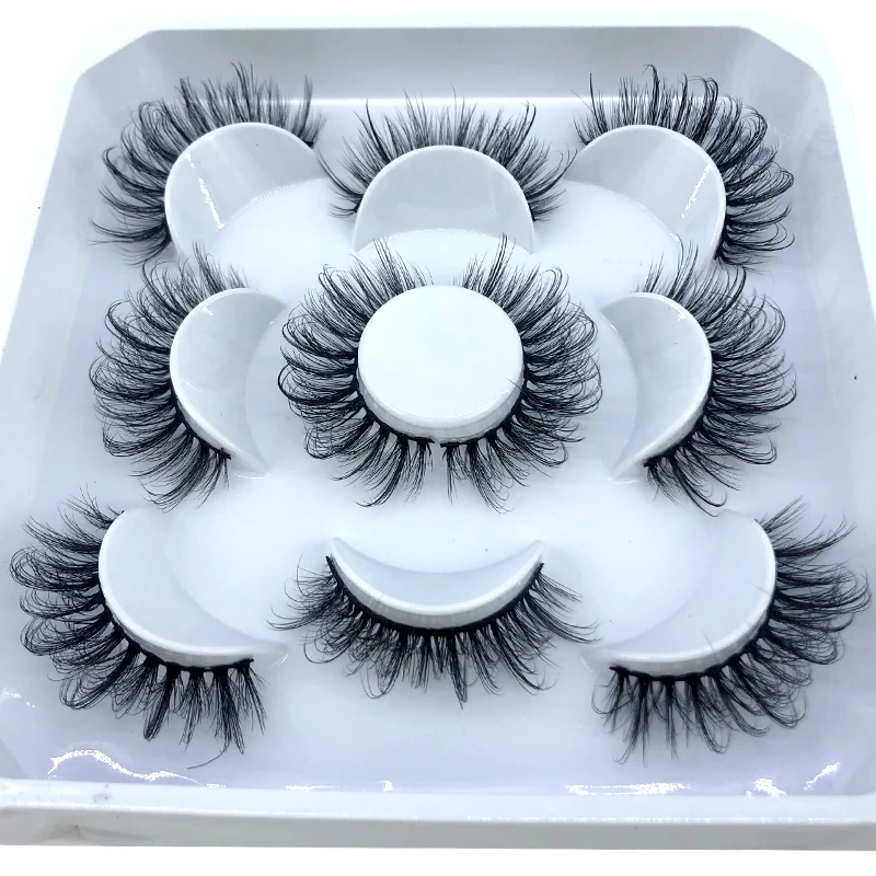 New 5 Pairs 8-25mm Natural 3D False Eyelashes Fake Lashes Makeup Kit Mink Lashes Extension Mink Eyelashes