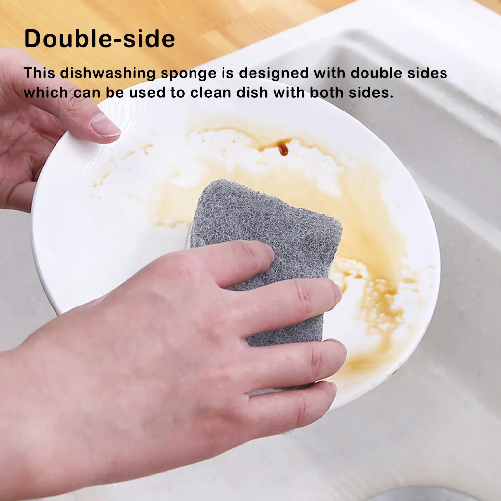 Sponge Dishwashing Countertop Dishes Plates Bowls Scrubber Water Absorbent Tableware Pot Cleaning Kitchen Bathroom Restaurant