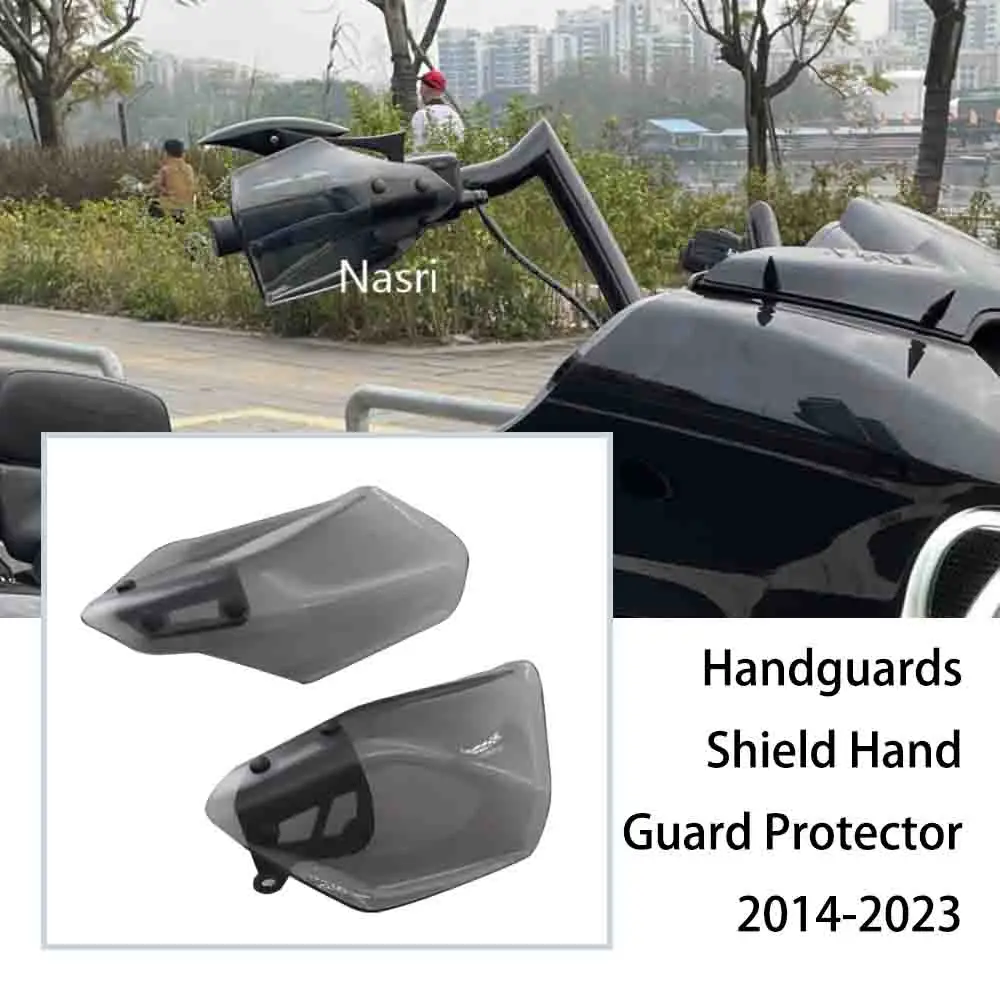 For Harley Touring Street Glide CVO Road Glide Road King 2014-2023 Motorcycle Handguards Shield Hand Guard Protector Windshield