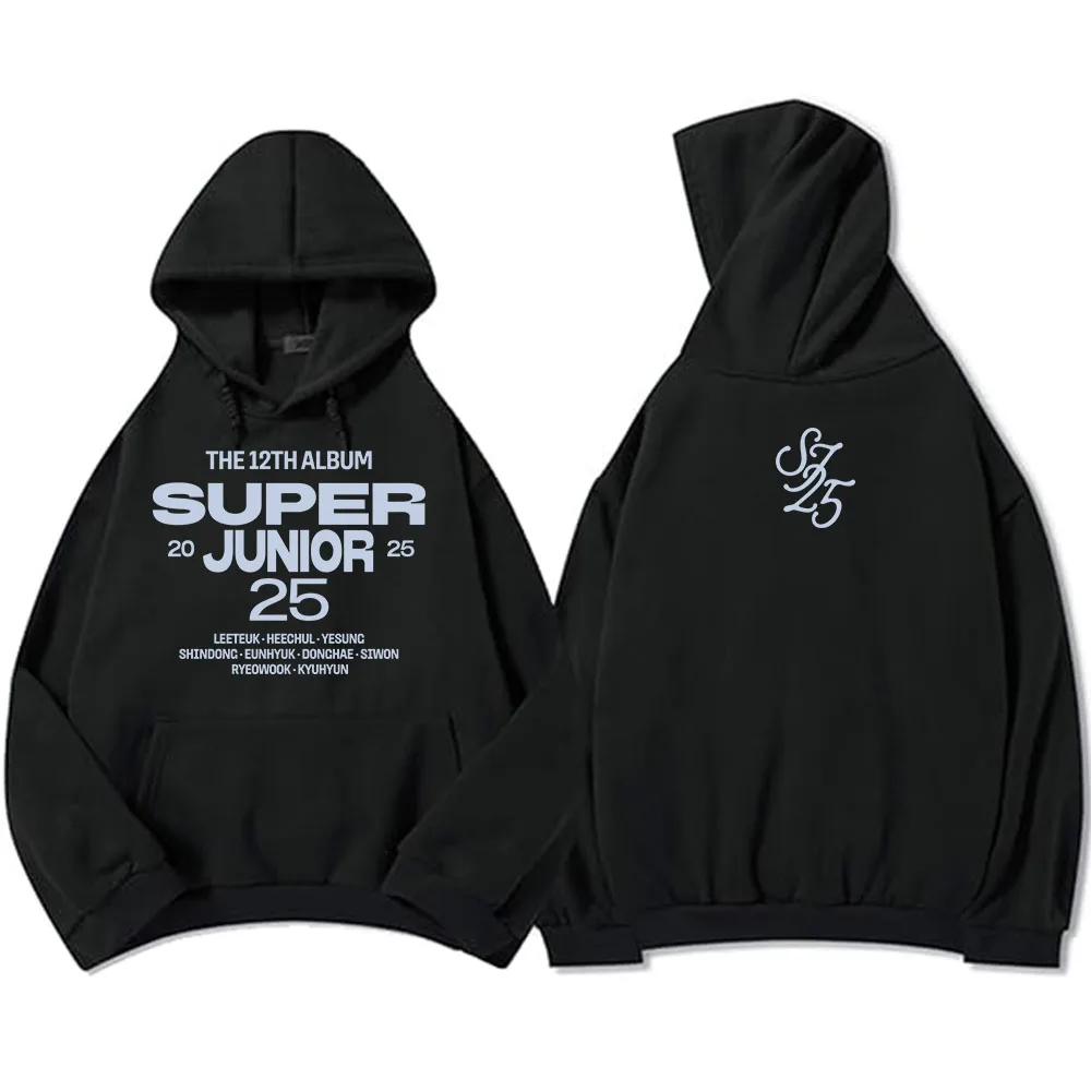 12TH ALBUM SuperJunior25 Hoodies Korean Boys Band Fashion Sweatshirts Graphic Printing Clothes for Men/Women Autumn Fleece Hoody