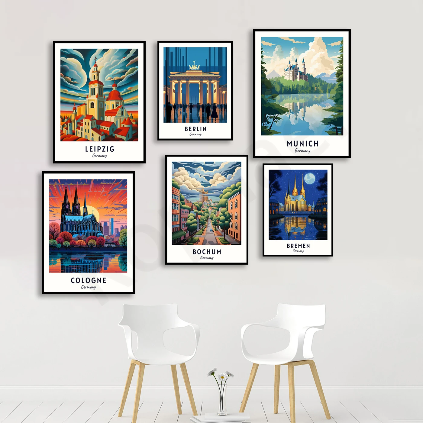 ألمانيا ، ألمانيا ، ألمانيا ، ألمانيا ، من ألمانيا ، من ملصق المناظر الطبيعية للسفر في مدينة ألمانيا #3