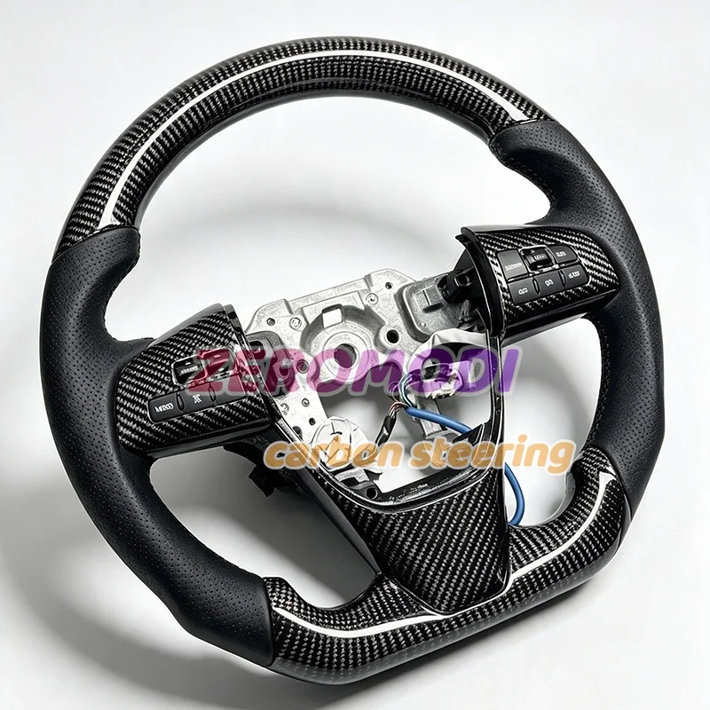 Real Carbon Fiber Perforated Leather Steering Wheel Replacement For Mazda 3 Mazdaspeed 3 Mazda3 2008-2013 Custom Racing Sport