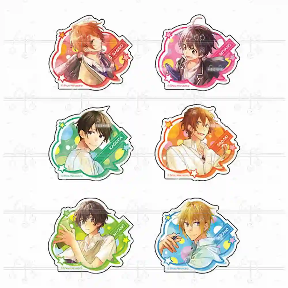 Charm Anime Fans Gifts HD Character Sasaki to Myyano Acrylic Keychain Miyano Yoshikazu Sasasaki Shumei Hirano Keyring Series 6cm