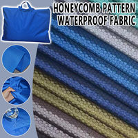 210D Waterproof Honeycomb Jacquard Oxford Fabric with Pu Coating Diy Backpack Material for Sewing Crafts and Clothing Supplies