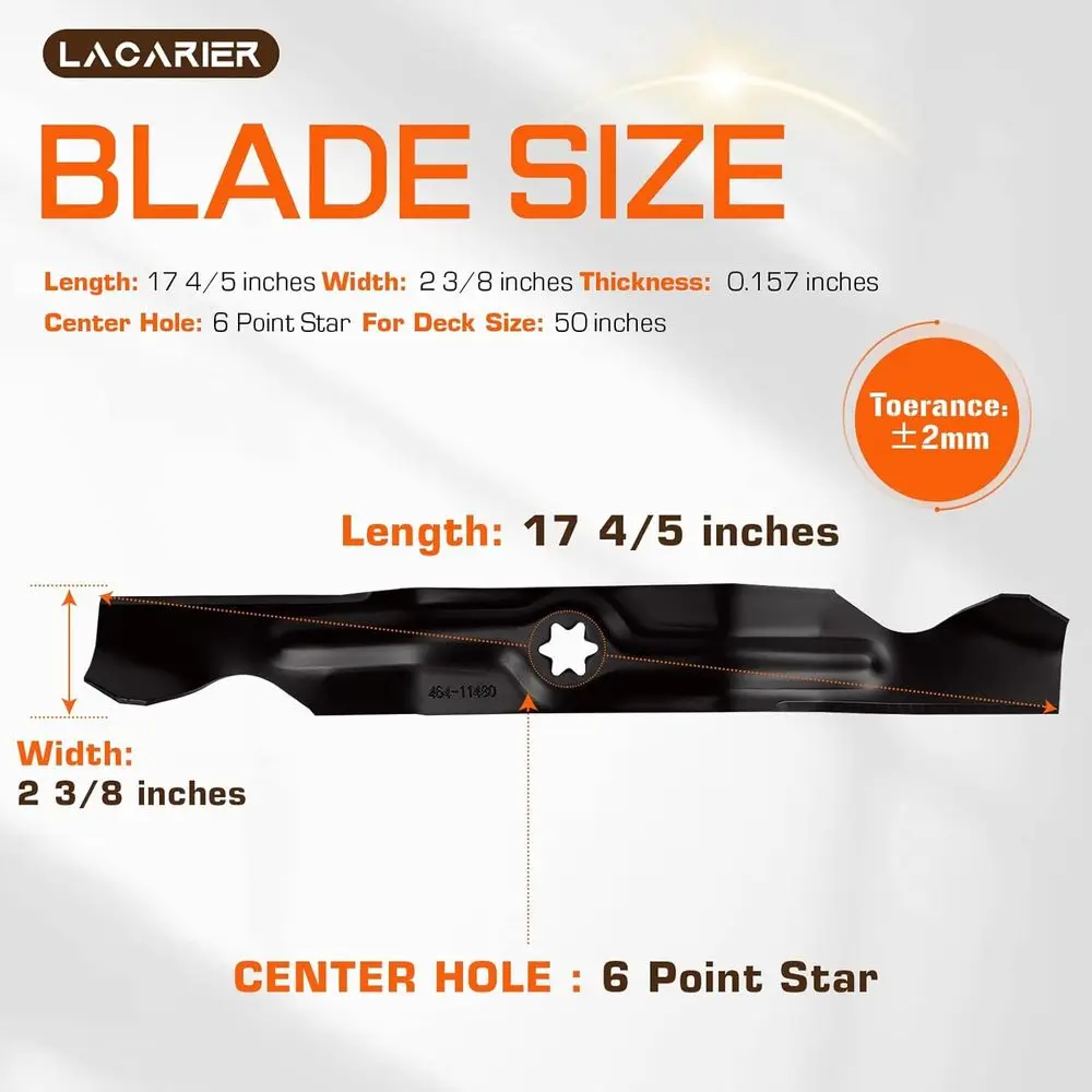 Cub Cadet RZT50/RZT50VT 50 Mäherdeck-Umbausatz: 3 Spindeln, 3 Klingen, Riemen und Riemenscheiben