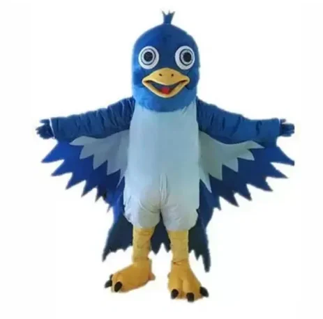 

New Adult Hot Sale Foam Cute Blue Bird Cartoon Mascot Costume Plush Christmas Fancy Dress Halloween Mascot Costume