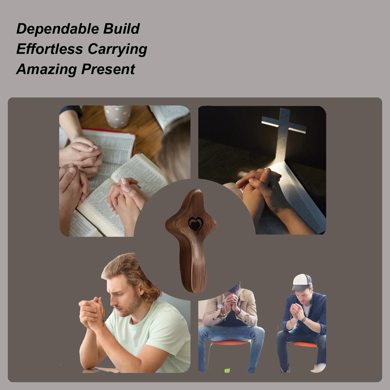Cross Fidget Wood Comfort Crosses For Hand Wood Decorative Crucifix For Prayer Rooms Meditation Mindfulness Enthusiasts