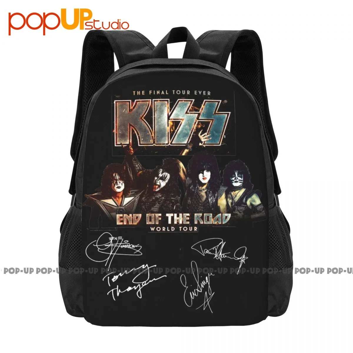 Kiss Band End Of The Road Farewell Tour 2019 Backpack Large Capacity Travel Art Print Storage Bag Riding Backpack