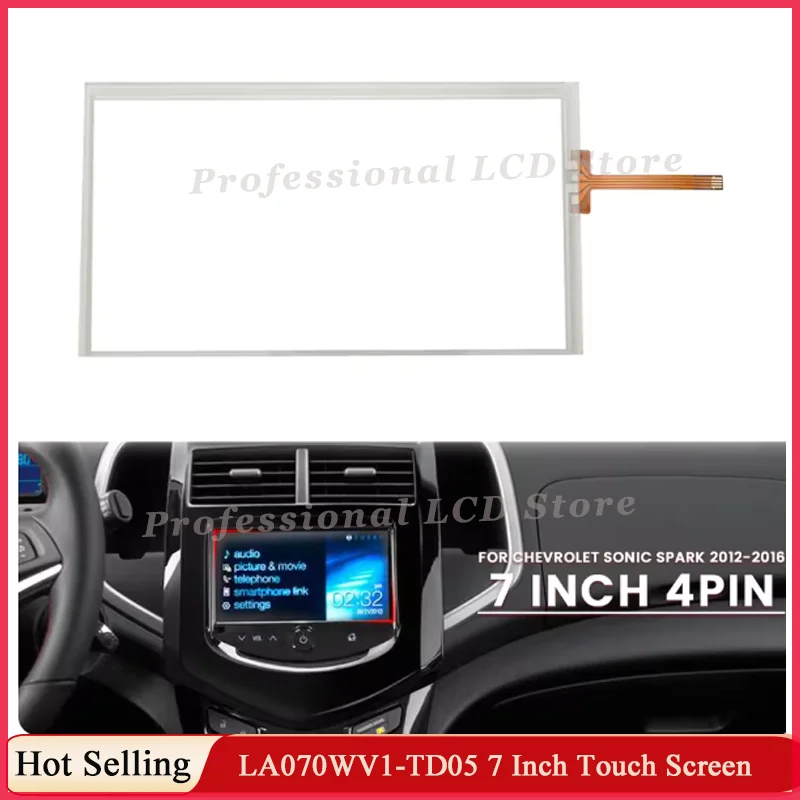 7-дюймовый сенсорный экран-дигитайзер для Chevrolet GMC MYLINKONIX Aveo Spark Prism Trax 2014-2016 LA070WV1-TD05, сенсорная панель