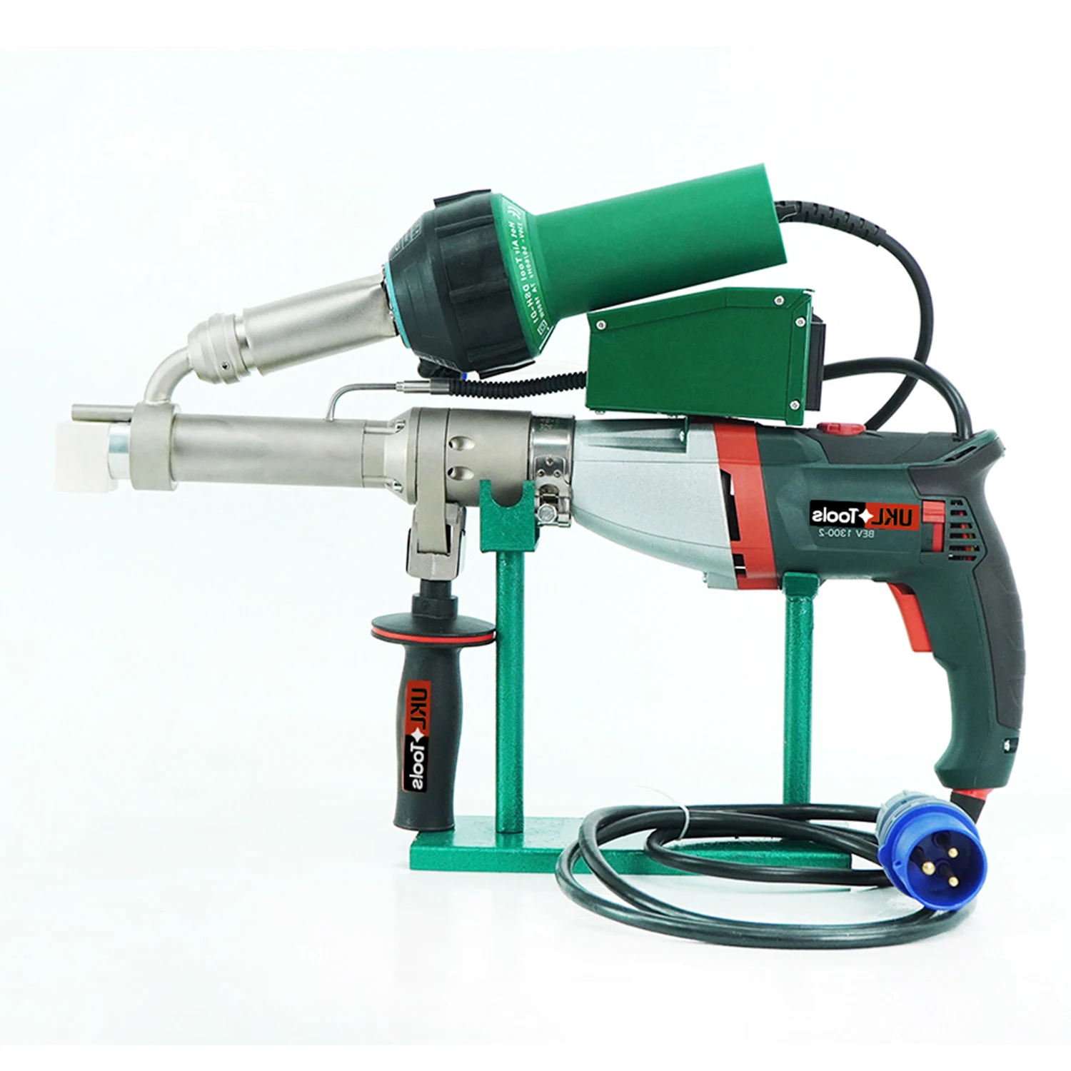 Geomembrane Double Heating System Plastic Hand Held Extrusion Welding Gun PVC Extrusion Equipment   High Heat Gun HDPE PP LDPE