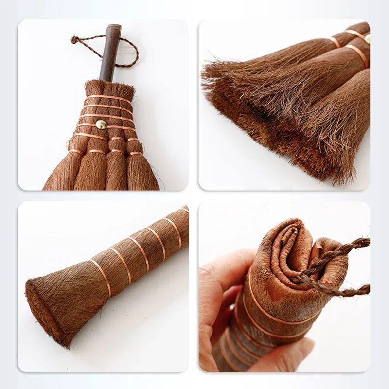 Natural Household Cleaning Broom, Coconut Palm, Silk Cup, Tea Set Brush, Tea Table Cleaning Brush, 1 Piece