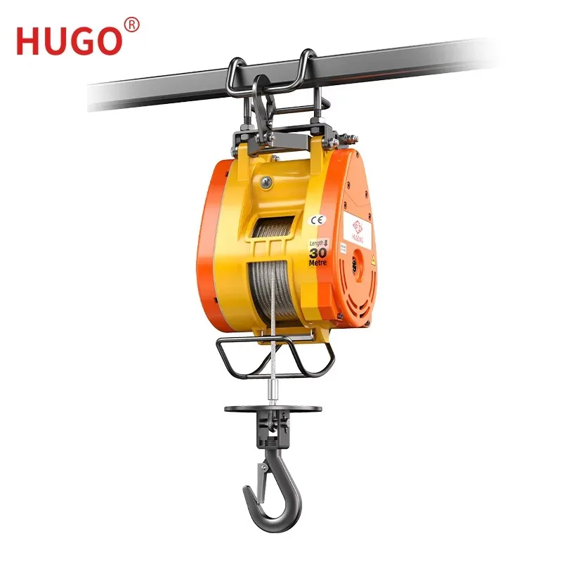 250kg 300kg 30m Motor 2 Post Lifting Machine Mini Winch Electric Wire Rope Hoist