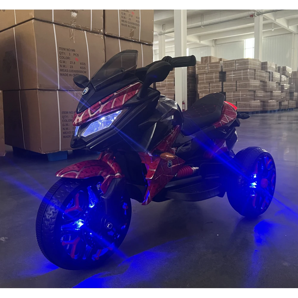 Safe 12V Electric Motorbike for Toddlers! 3 Wheels, Parent Remote, Training Mode, Light-Up Tires & Comfortable PU Seat