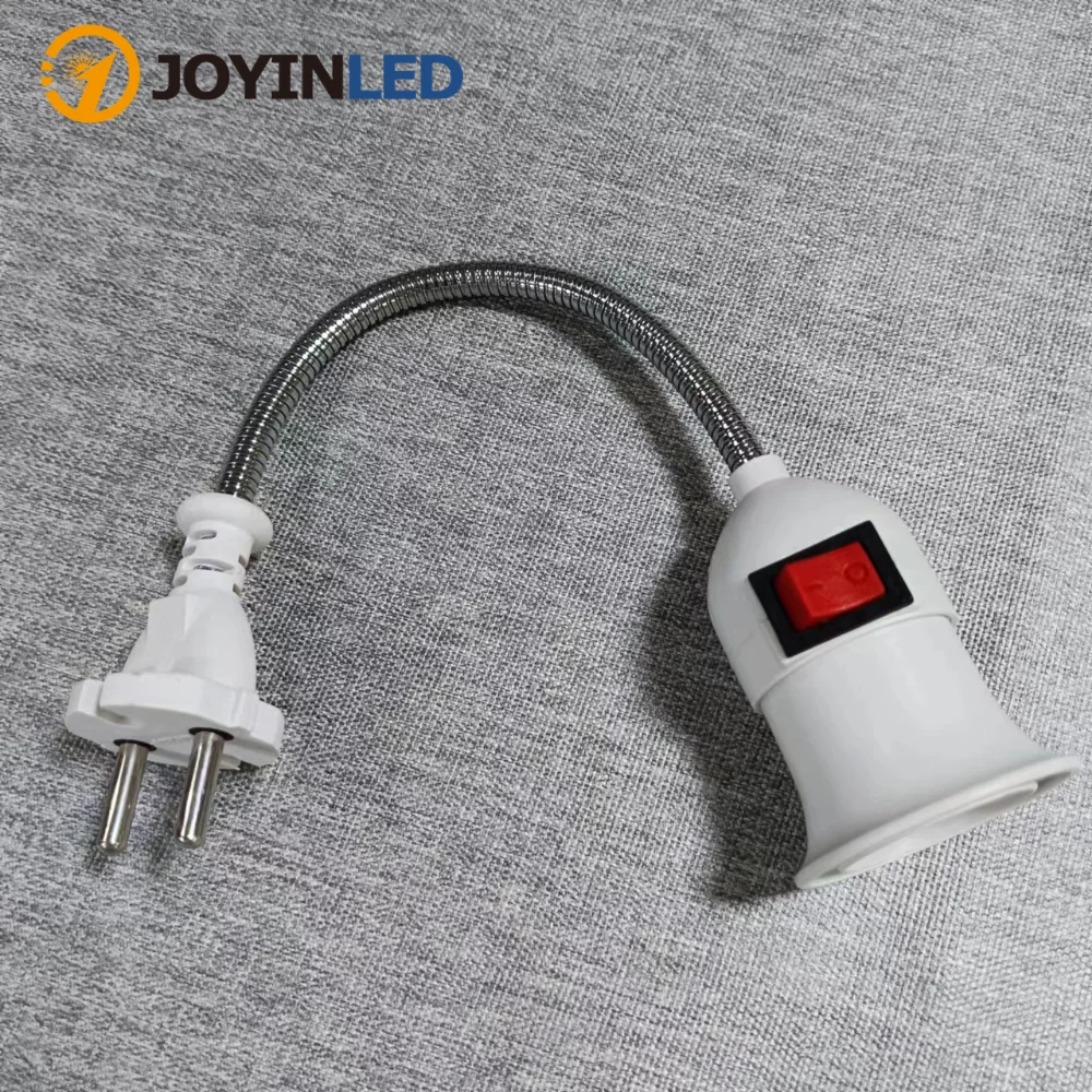 E27 Flexible Extension Converter LED Light Lamp Bulb Extend Adapter Socket Wall Socket Lamp Base Holder Screw Socket EU Plug