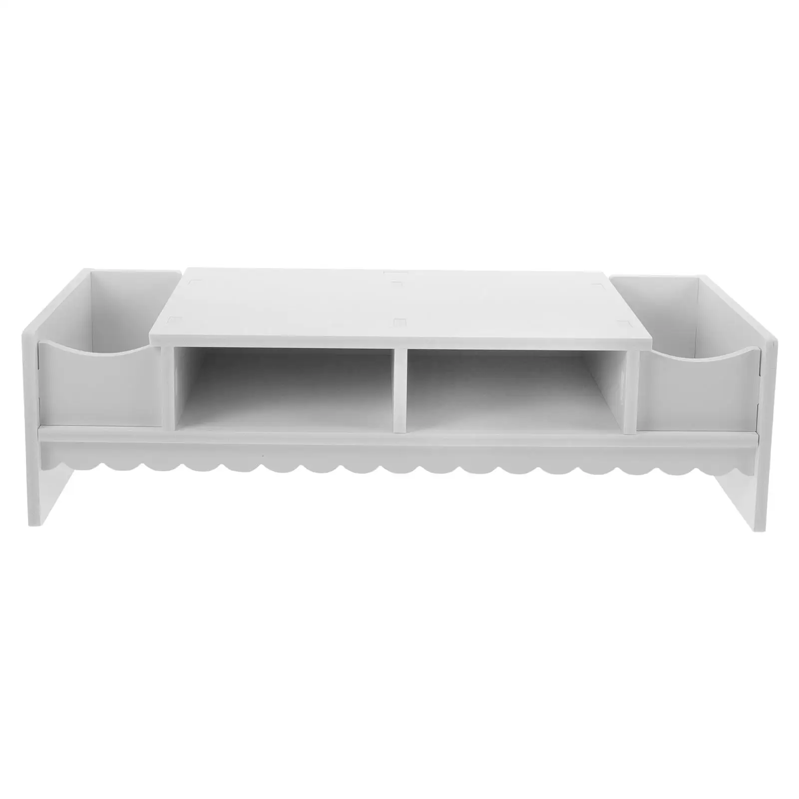 

Organizers Increased Storage Box Desktop Shelf White Monitor Riser Bamboo Laptop Stand