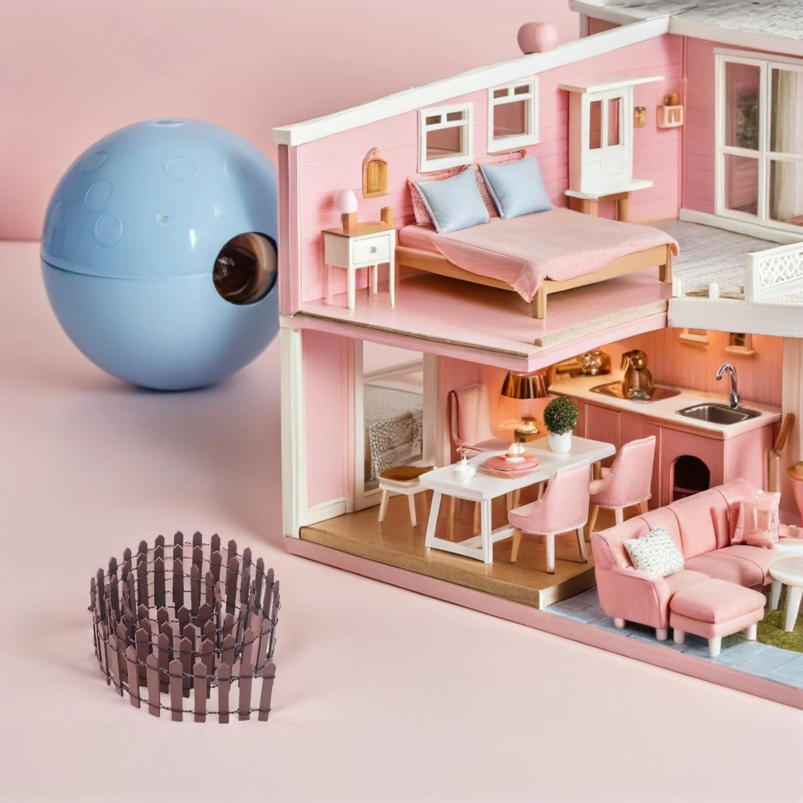 

3 шт., микропейзаж, деревянный забор, легкий прочный мини-забор для сада, миниатюрное ландшафтное украшение, садовые миниатюры