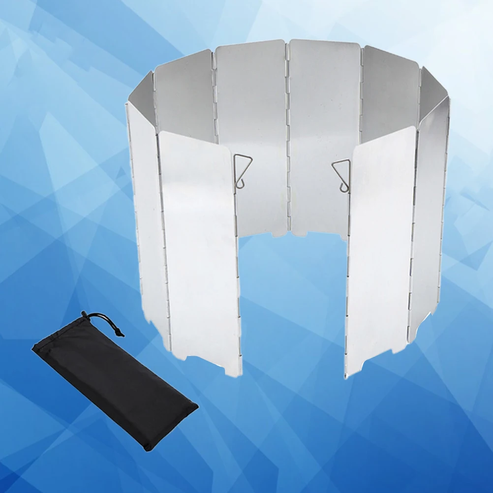 

1 set 1 Set 9 Plates Aluminum Alloy Stove Windscreen Foldable Windproof Shield For Outdoor Camping Gas Bbq Cooking Equipment