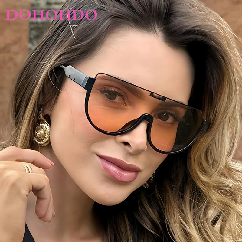 

DOHOHDO 2025 Sunglasses Large Frame Sunglasses Outdoor Windproof Sunglasses Goggles Street Shooting Personality Fashion UV400