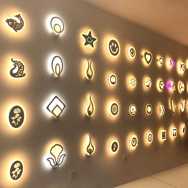 Acryl-Fackel, weiße Lampe, Wand-LED-Metallleuchter mit hellem LED-Streifen für Nachttisch-TV-Hintergrund, Treppe