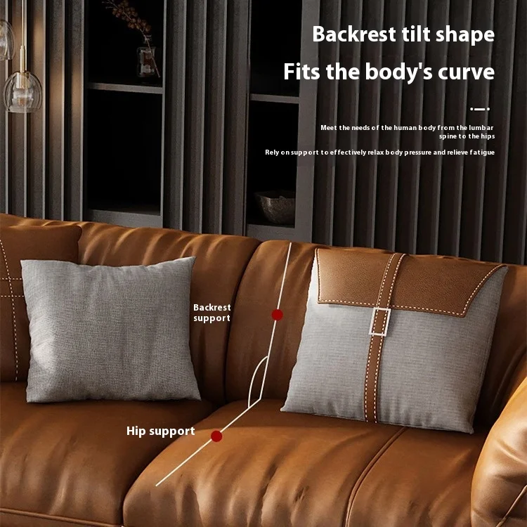 أريكة ناعمة بسيطة إسكندنافية عتيقة للفتيات البني 3 مقاعد أريكة مصممة من الجلد مقعد الحب موبليس بارا سالاس مودرنوس أثاث منزلي