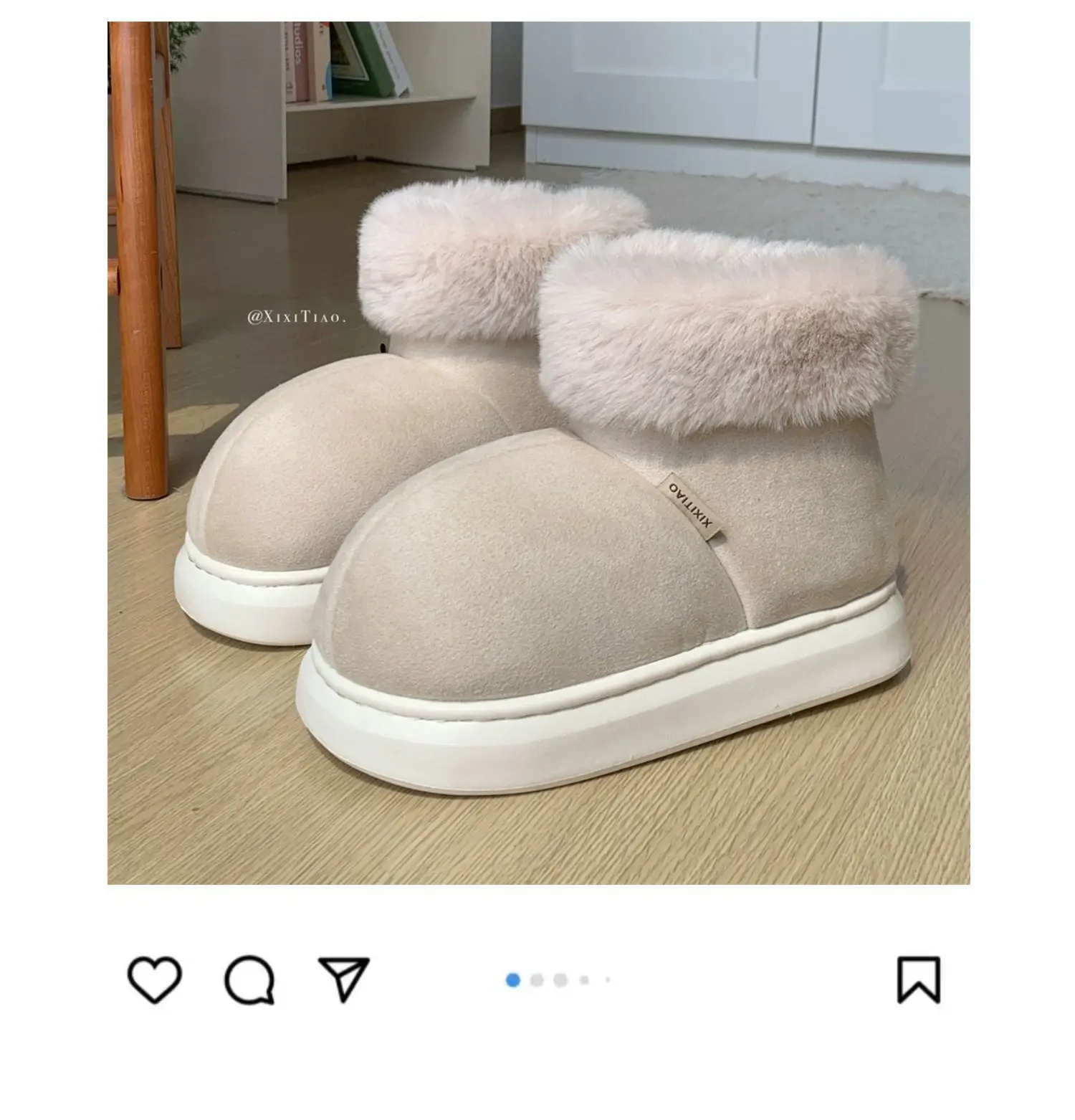 Comwarm Winterstiefel für Damen, flauschig, mit warmem Plüschfutter, Baumwollstiefel, neue Outdoor-Schneestiefel, rutschfeste, dicke Sohle, Damenschuhe – Detail 9