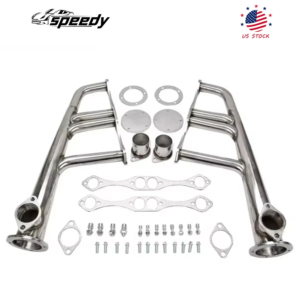 

Exhaust Manifold Headers For Small Block Chevy Lake Style V8 Engines With Standard Exhaust Pattern SBC 265-400 V8MT001032