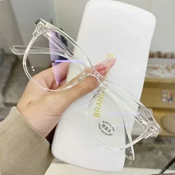 Transparent Computer Glasses Frame Women Men Anti Blue Light Lentes Round Eyewear Blocking Glasses Optical Spectacle Eyeglass