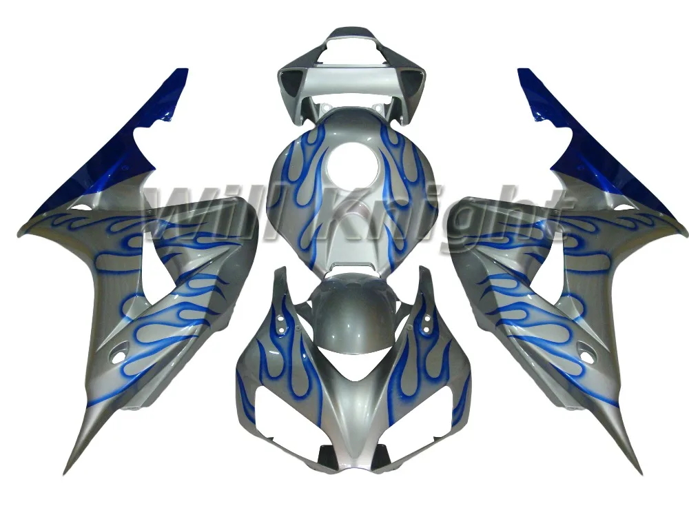 

Intelligent Library Silver Blue Flame Body Kit For Honda CBR1000RR CBR 1000RR 2006 2007 Mold Fairing