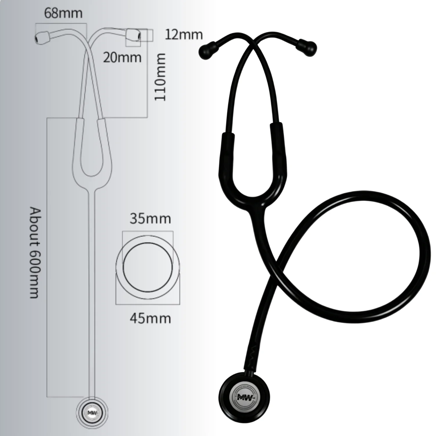 Professional Double-Sided Stethoscope 4