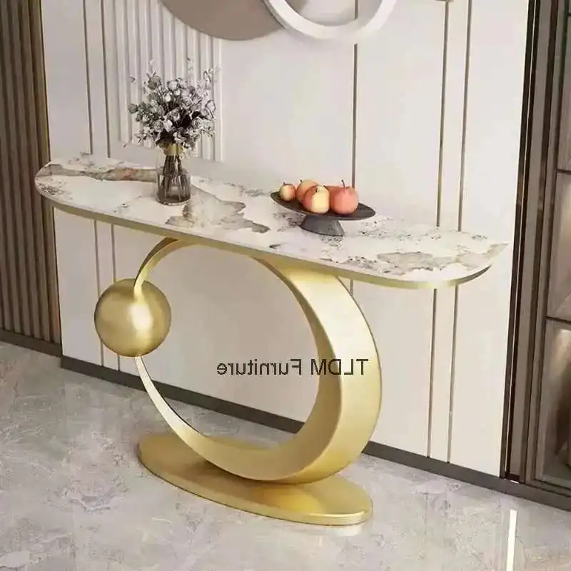 

Гламурный красивый угловой стол, модный, элегантный, деликатесный, роскошный стол для прихожей, современный простой стол для прихожей Tavolo Salotto, мебель