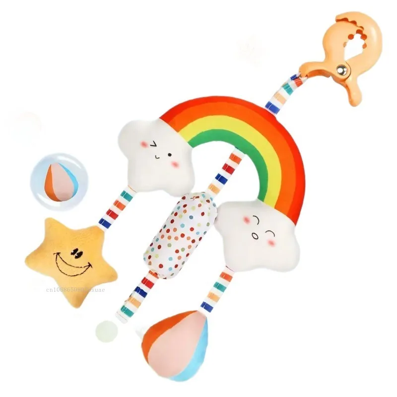 Comfort Passeggino Giocattoli Musica morbida Peluche Attività Culla Appesa Sonaglio Giocattoli Coulisse Ciondolo cartone animato per i più piccoli Ragazzi Ragazze 2025