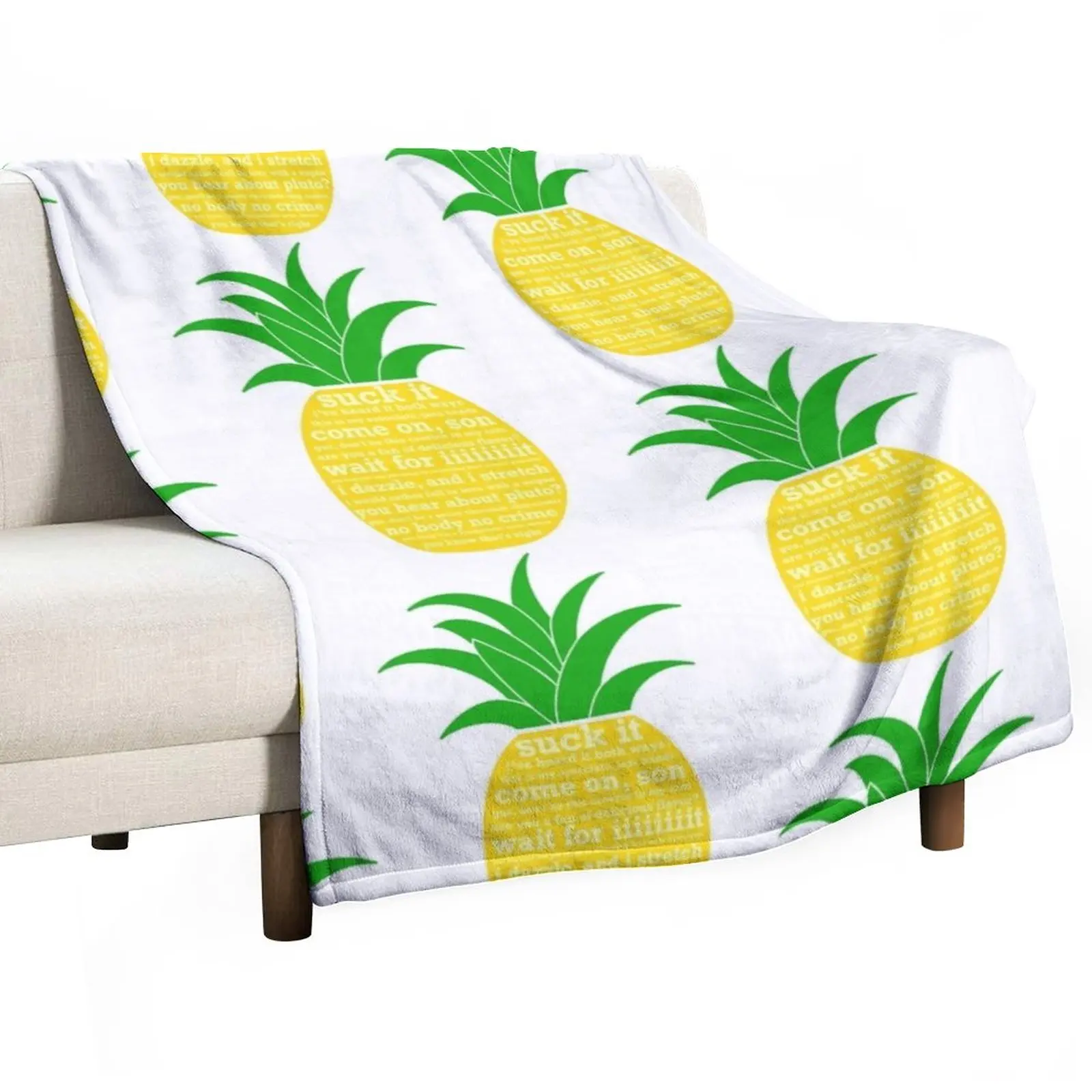 Psych Quotes Pineapple Throw Blanket Luxury Blanket Thin Blankets Decorative Throw Blanket Sofa Throw