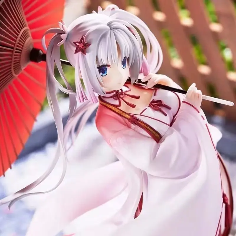 Anime Senren Banka Asahina Yuzuriha Umbrella Pose 2D Beautiful Girl Figure Anime Merchandise Action Figurines