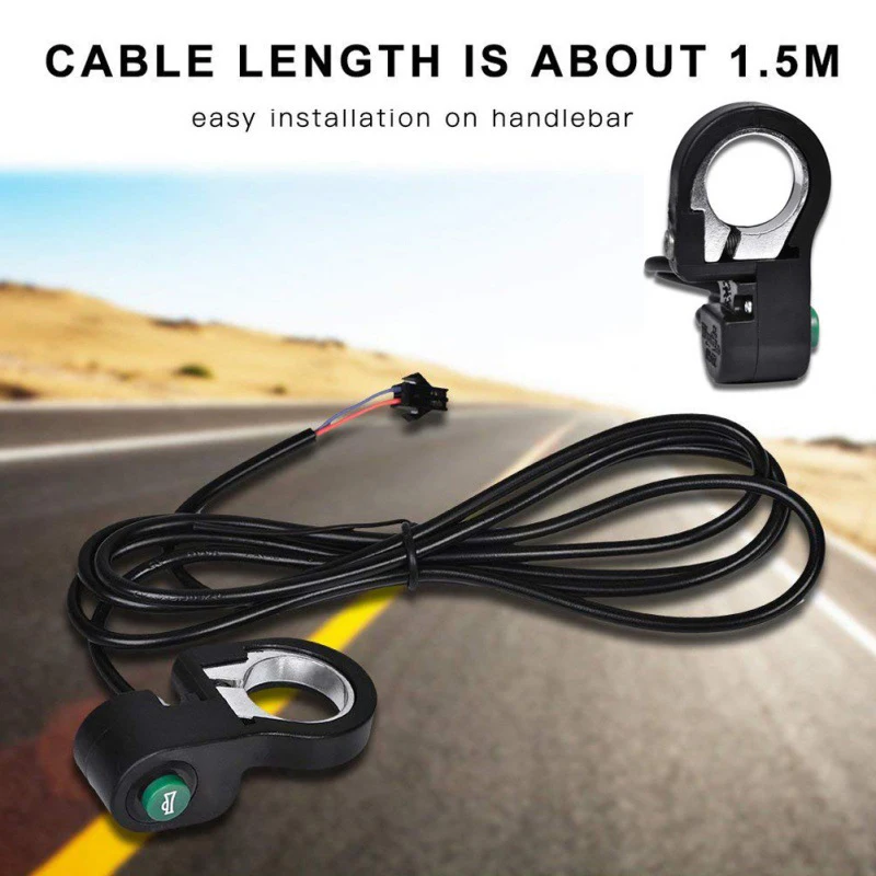 

150CM Length Motorcycle Scooter Bike Plastic Horn Signal Switch Button Universal 22.5mm Bike Electric Bicycle Horn Switch Button