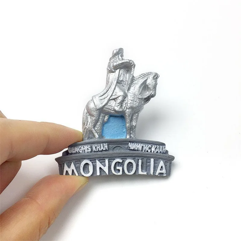 Mongolia Genghis Khan Statue 3D Resin Fridge Magnet - Home Decor Imanes Nevera Room Decoration Magnets