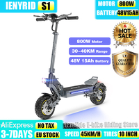 IENYRID S1 E-Scooter 800 W Motor 48 V 15 AH Automatic Cruise Control System E-Skateboard 10-inch Tire with Turn Signal E-Scooter