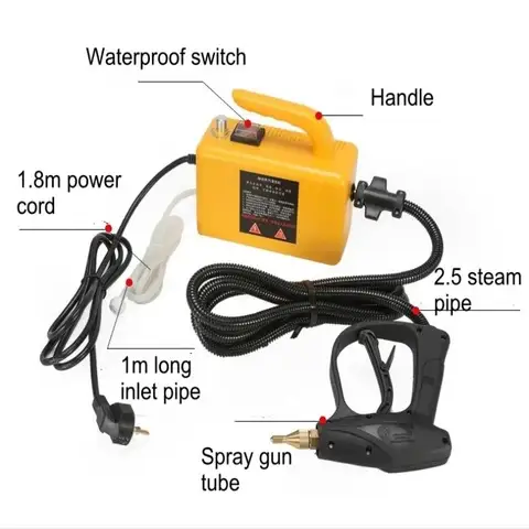 2600w220V 고온 스팀 청소기 가정용 자동차 주방 에어컨을위한 휴대용 살균 압력 제트 세탁기 기계