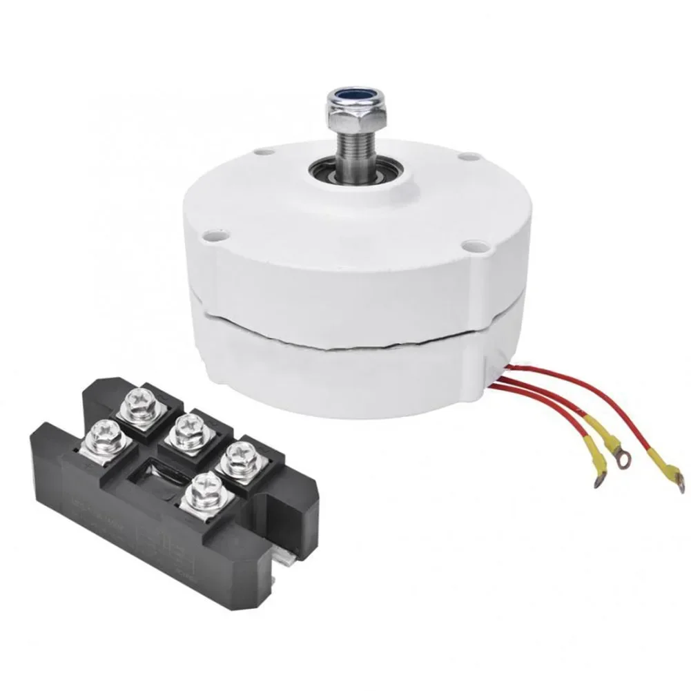 

Efficient 200W Electric Generator for Wind/Water Turbines Low Speed with 3 Phase Gearbox Supports 12V 24V 48V Power Outputs