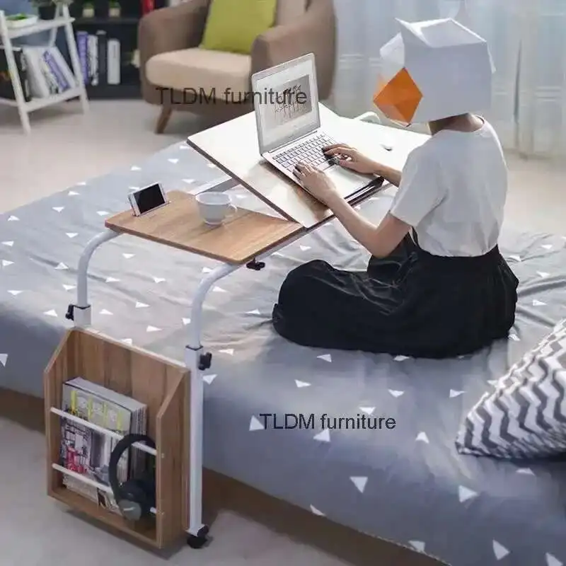 

Multifunctional Retractable Computer Desks Adjustable Bed Mobile Lift Tables Lazy Cross-bed Laptop Table Simple Home Care Desk C